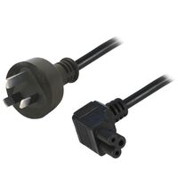 LG SAMSUNG SONY PANASONIC POWER CORD IEC C5 TO MAINS PLUG - CLOVER LEAF