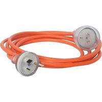 EXTENSION LEADS ORANGE & CLEAR PLUGS 