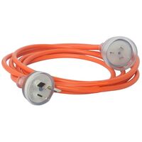 EXTENSION LEADS ORANGE & CLEAR PLUGS 