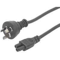 LG SAMSUNG SONY PANASONIC POWER CORD IEC C5 TO MAINS PLUG - CLOVER LEAF