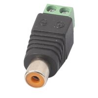 RCA INLINE SOCKET TO SCREW TERMINALS 