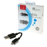 MICRO USB TO TYPE-A USB CABLE 1.2M BLACK 