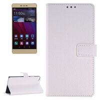 LITCHI TEXTURE HORIZONTAL FLIP LEATHER CASE WITH CARD HOLDER & STAND 