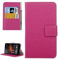 LITCHI TEXTURE HORIZONTAL FLIP LEATHER CASE WITH CARD HOLDER & STAND 