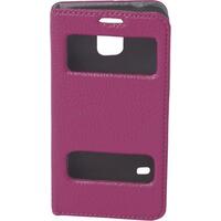 GENUINE LEATHER FLIP CASE WITH CALLER ID SPACES FOR SAMSUNG GALAXY S5 