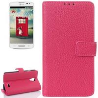 LITCHI TEXTURE HORIZONTAL FLIP LEATHER CASE WITH CARD HOLDER & STAND 