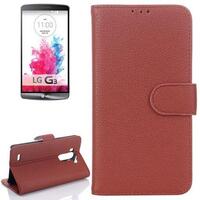 LITCHI TEXTURE HORIZONTAL FLIP LEATHER CASE WITH CARD HOLDER & STAND 