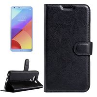 LITCHI TEXTURE HORIZONTAL FLIP LEATHER CASE WITH CARD HOLDER & STAND 