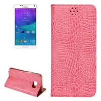 CROCODIAL TEXTURE VERTICAL FLIP LEATHER CASE WITH STAND 