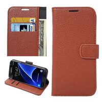 LITCHI TEXTURE HORIZONTAL FLIP LEATHER CASE WITH CARD HOLDER & STAND 