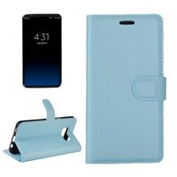 LITCHI TEXTURE HORIZONTAL FLIP LEATHER CASE WITH CARD HOLDER & STAND 