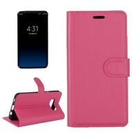 LITCHI TEXTURE HORIZONTAL FLIP LEATHER CASE WITH CARD HOLDER & STAND 