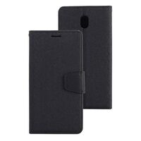 CROSS TEXTURE LEATHER CASE WITH CARD SLOTS FOR GALAXY J5 PRO 