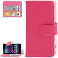 LITCHI TEXTURE HORIZONTAL FLIP LEATHER CASE WITH CARD HOLDER & STAND 