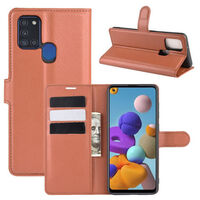 LEATHER CASE WITH POCKETS FOR GALAXY A21s 