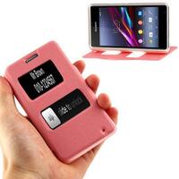 HORIZONTAL FLIP COVER CASE WITH CALLER ID WINDOW 