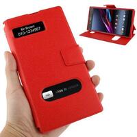 HORIZONTAL FLIP COVER CASE WITH CALLER ID WINDOW 