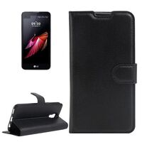 LITCHI TEXTURE HORIZONTAL FLIP LEATHER CASE WITH CARD HOLDER & STAND 