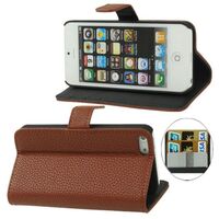 LITCHI TEXTURE HORIZONTAL FLIP LEATHER CASE WITH CARD HOLDER & STAND 