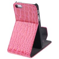 CROCODIAL TEXTURE VERTICAL FLIP LEATHER CASE WITH STAND 