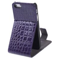 CROCODIAL TEXTURE VERTICAL FLIP LEATHER CASE WITH STAND 