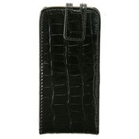 CROCODIAL TEXTURE VERTICAL FLIP LEATHER CASE WITH STAND 