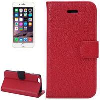 LITCHI TEXTURE HORIZONTAL FLIP LEATHER CASE WITH CARD HOLDER & STAND 