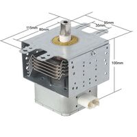 Smeg Microwave Oven Magnetron - Tags Inline Socket Not-Inline | Frequency: 2458MHz | Power: 850W