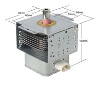 Smeg Microwave Oven Magnetron - Tags Inline Socket Not-Inline | Frequency: 2458MHz | Power: 1025W