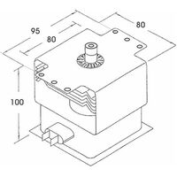 Smeg Microwave Oven Magnetron - All-Inline | Frequency: 2460MHz | Power: 950W