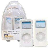 iPod Nano Twin Pack Cases White Silcone And Leather 