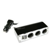 Triple 12/24V Sockets With USB Port Charger 