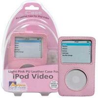 Pink PU Leather Case To Suit 30/60GB iPod Video 