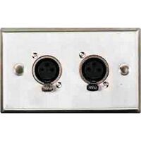 WALL PLATE WITH 2 X XLR-3F 