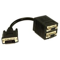 DVI-A MALE TO 2xVGA FEMALE ADAPTOR 