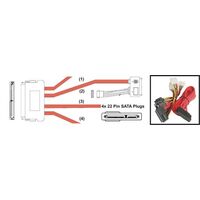 HARD-DRIVE CABLE - SAS 32P TO SATA 22P [X4] 