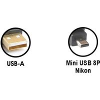 USB DIGITAL CAMERA LEAD - USB-A To 8 Pin Nikon UC-E6 