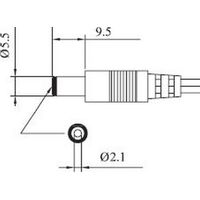 DC LEAD 2.1mm SHORT* 