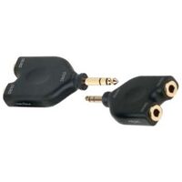 6.35MM STEREO PLUG TO 2X STEREO SOCKET 