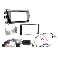 DOUBLE DIN INSTALL KIT TO SUIT NISSAN NAVARA NP300 ST/STX (GLOSS BLACK) 