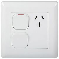 LARGE DOLLY 15A OUTLET WITH EXTRA SWITCH 