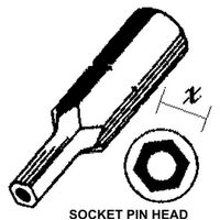 SOCKET PIN HEAD ¼ HEX TIPS (Imperial) 