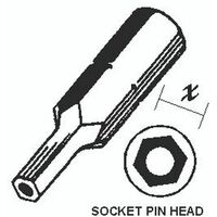 SOCKET PIN HEAD ¼ HEX TIPS (Metric) 