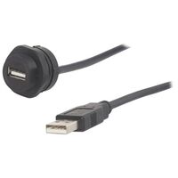 USB-A 2.0 JACK SCREW TYPE WITH LEAD 