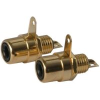 RCA PANEL SOCKET GOLD PLATED 