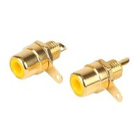 RCA PANEL SOCKET GOLD PLATED 