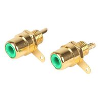 RCA PANEL SOCKET GOLD PLATED 