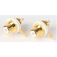 RCA PANEL SOCKET GOLD PLATED INSULATED 