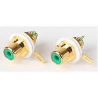 RCA PANEL SOCKET GOLD PLATED INSULATED 