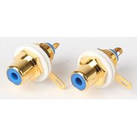 RCA PANEL SOCKET GOLD PLATED INSULATED 